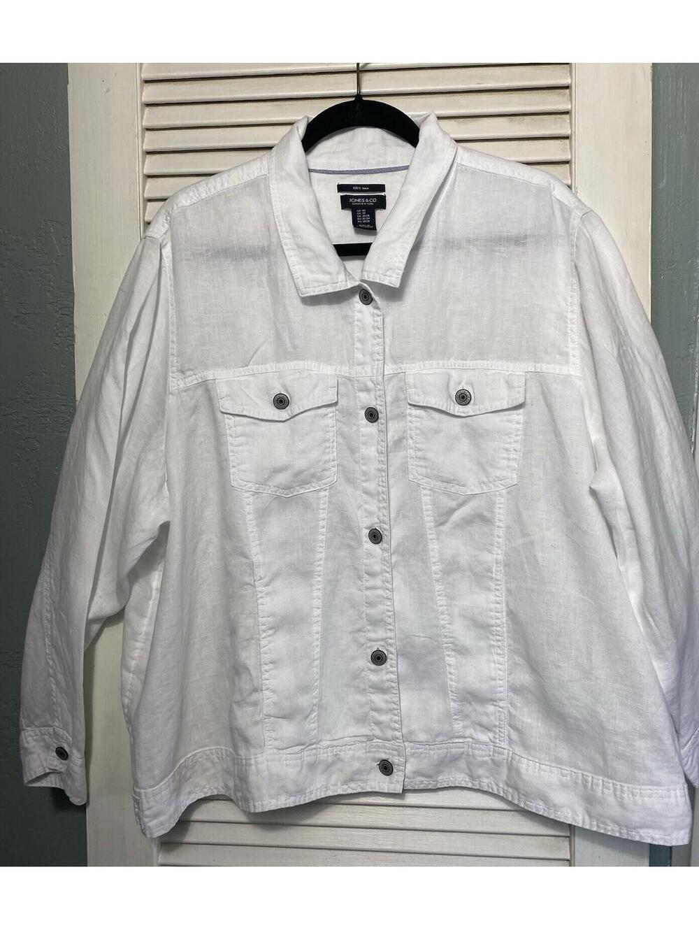 100% Linen Cover 3X White Beach Resort Coat Travel Wear - Picture 3 of 9